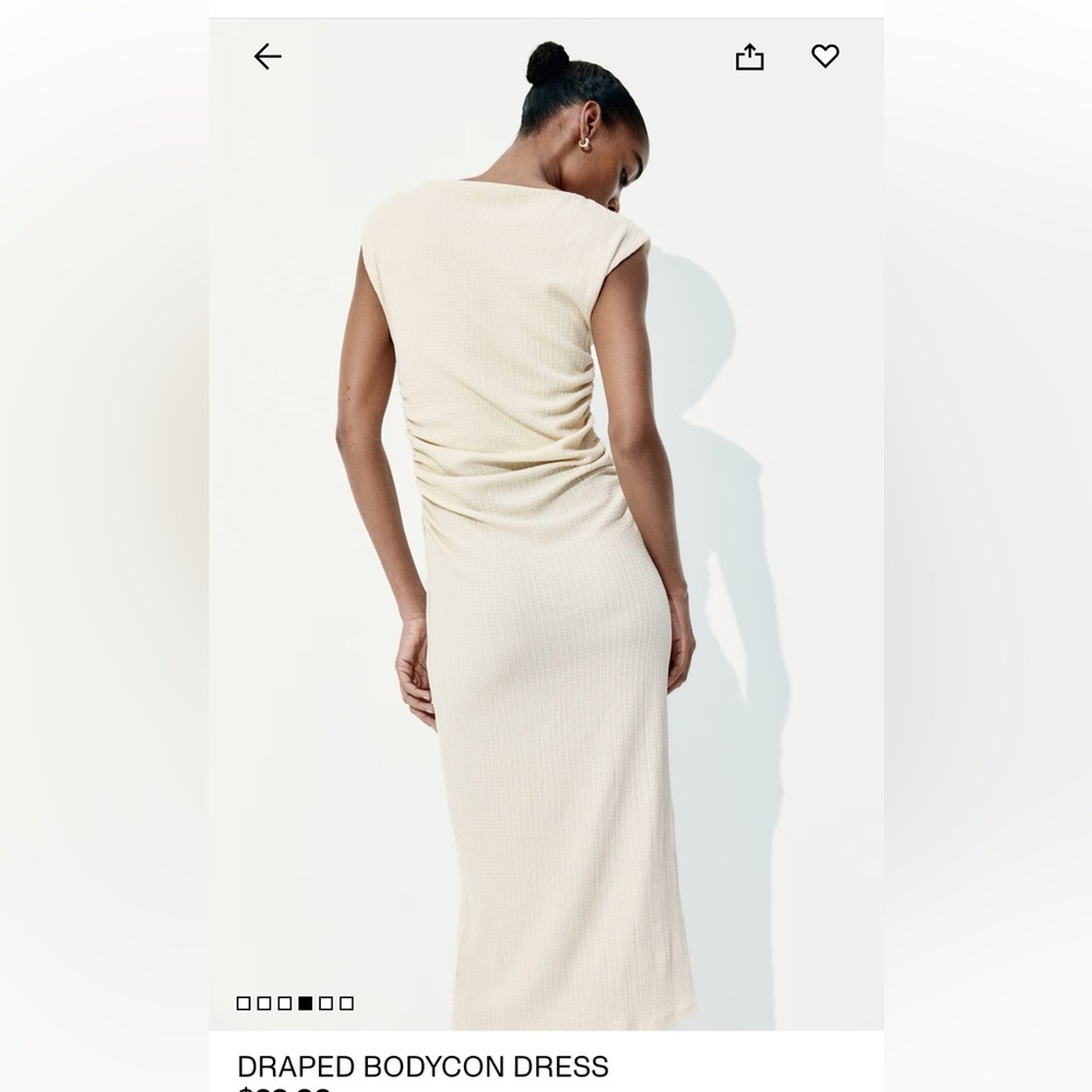 H&M Cream Midi Dress - Picture 2 of 6